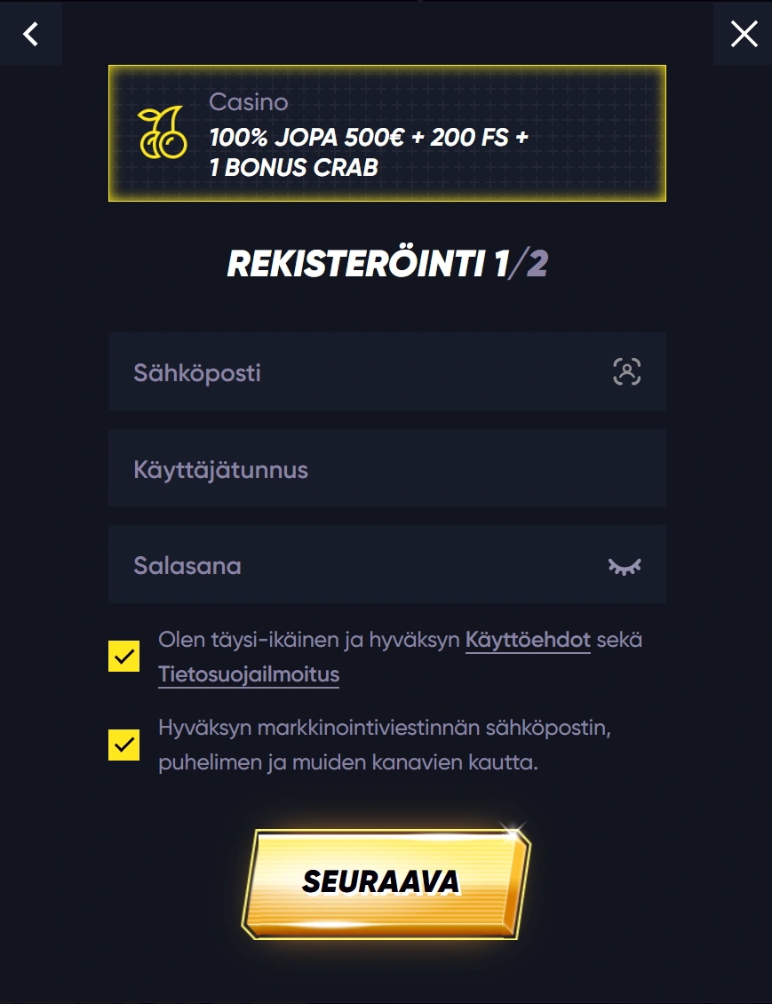 Rekisteröinti